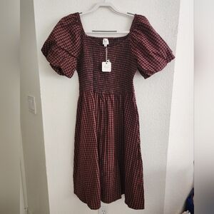 Cottagecore Gingham Dress Sz XL